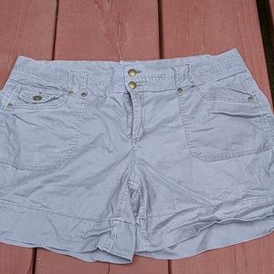 Christopher & Banks Light Gray Women's Casual Shorts